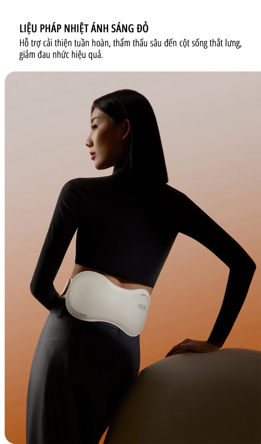 Máy massage lưng bụng miLife W7 EMS liệu pháp nhiệt