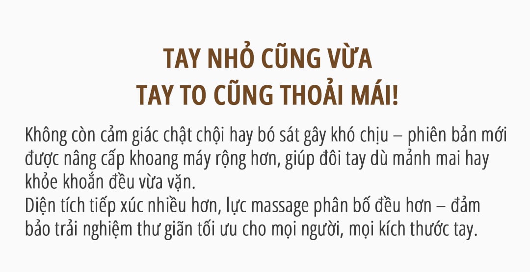 Máy massage tay miLife MS01 kích thước phù hợp