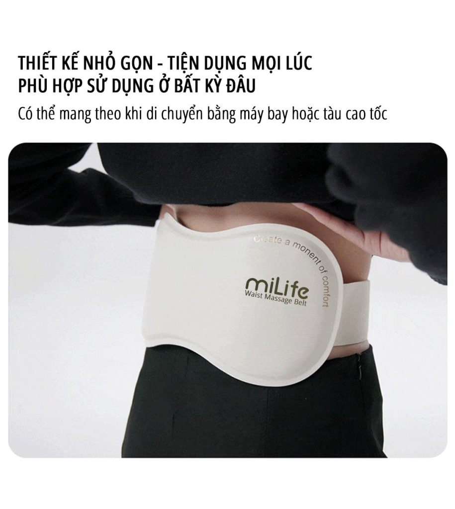Máy massage lưng bụng miLife W7 EMS thiết kế nhỏ gọn