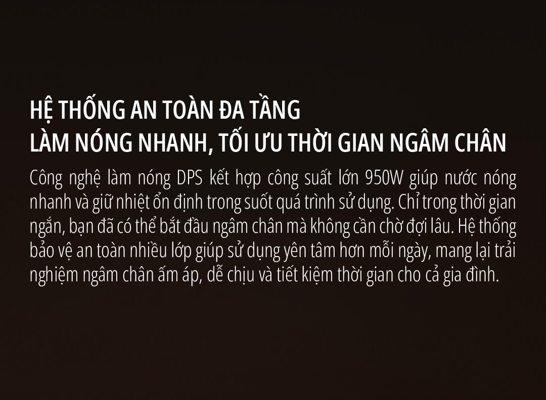 Bồn ngâm chân massage miLife YMZ-B5 hệ thống an toàn