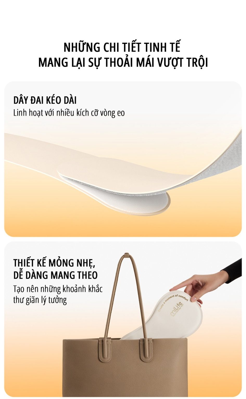 Máy massage lưng bụng miLife W7 EMS thiết kế thông minh