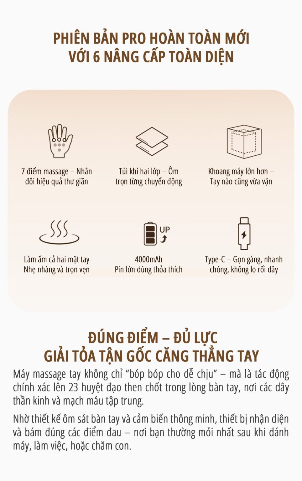 Máy massage tay miLife MS01 tính năng