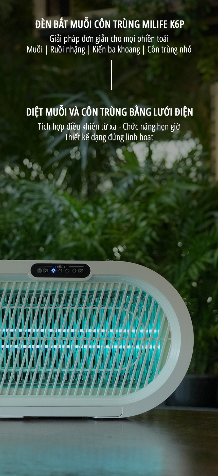 Đèn bắt muỗi côn trùng miLife K6P