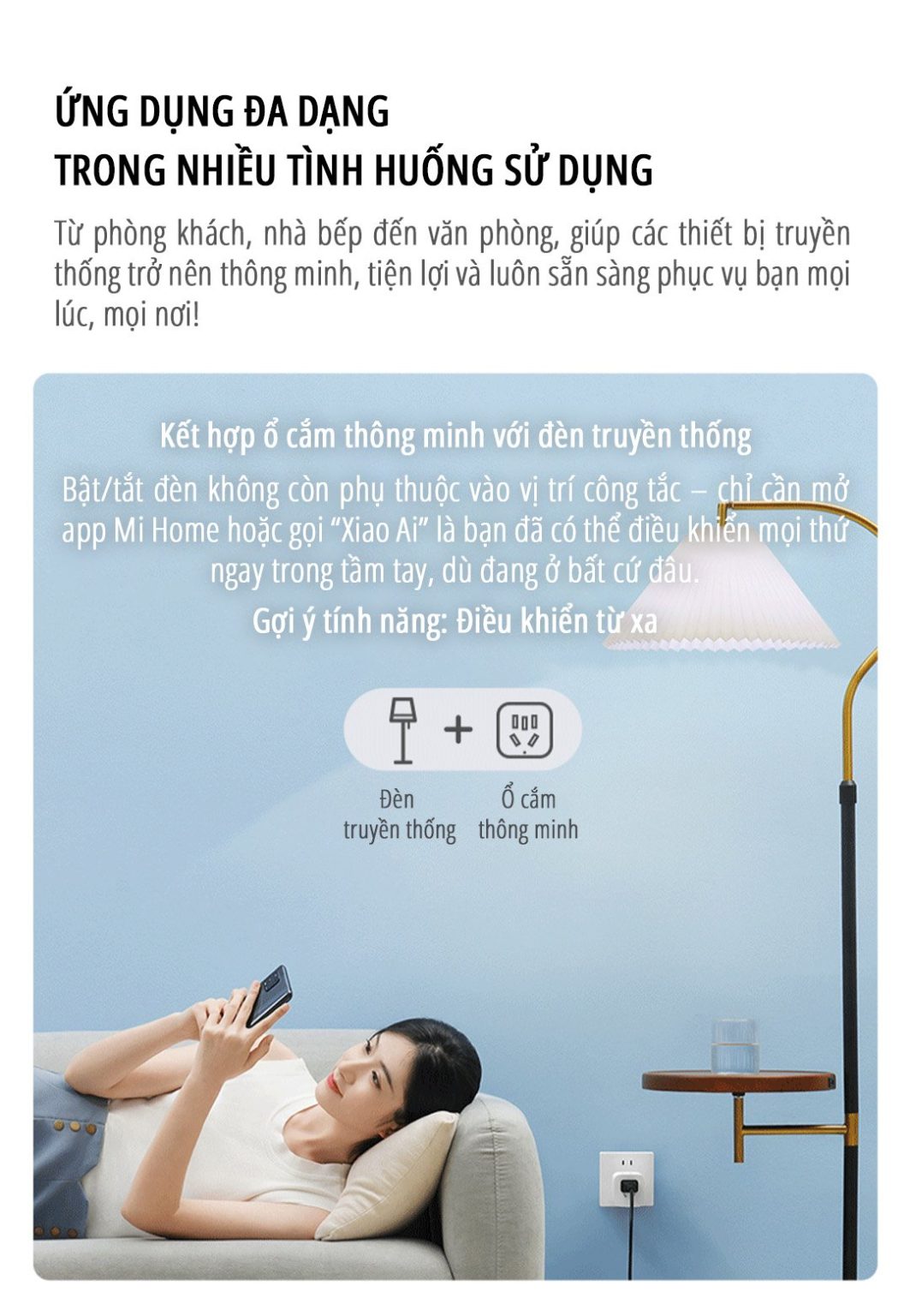 Ổ cắm thông minh miLife 10A ứng dụng đa dạng