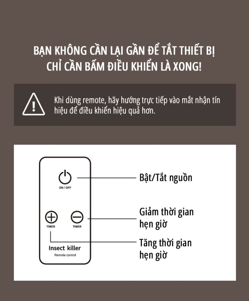 Đèn bắt muỗi côn trùng miLife K6P an toàn