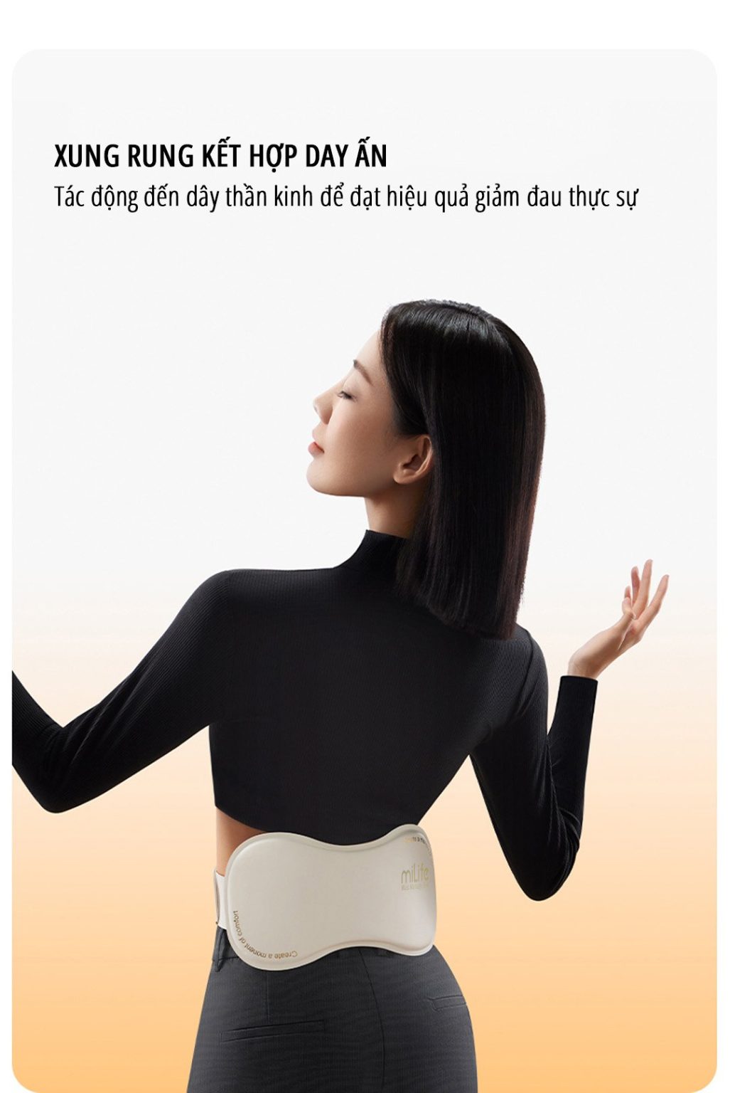 Máy massage lưng bụng miLife W7 EMS kết hợp hơi ấm