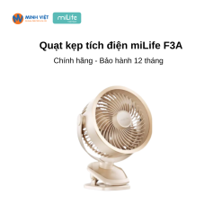 Quạt kẹp tích điện miLife F3A cánh 12cm - Chính hãng