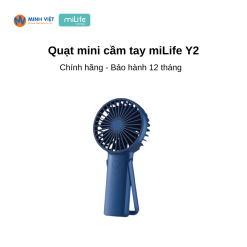 Quạt mini cầm tay miLife Y2 tích điện pin 3000mAh - Chính Hãng