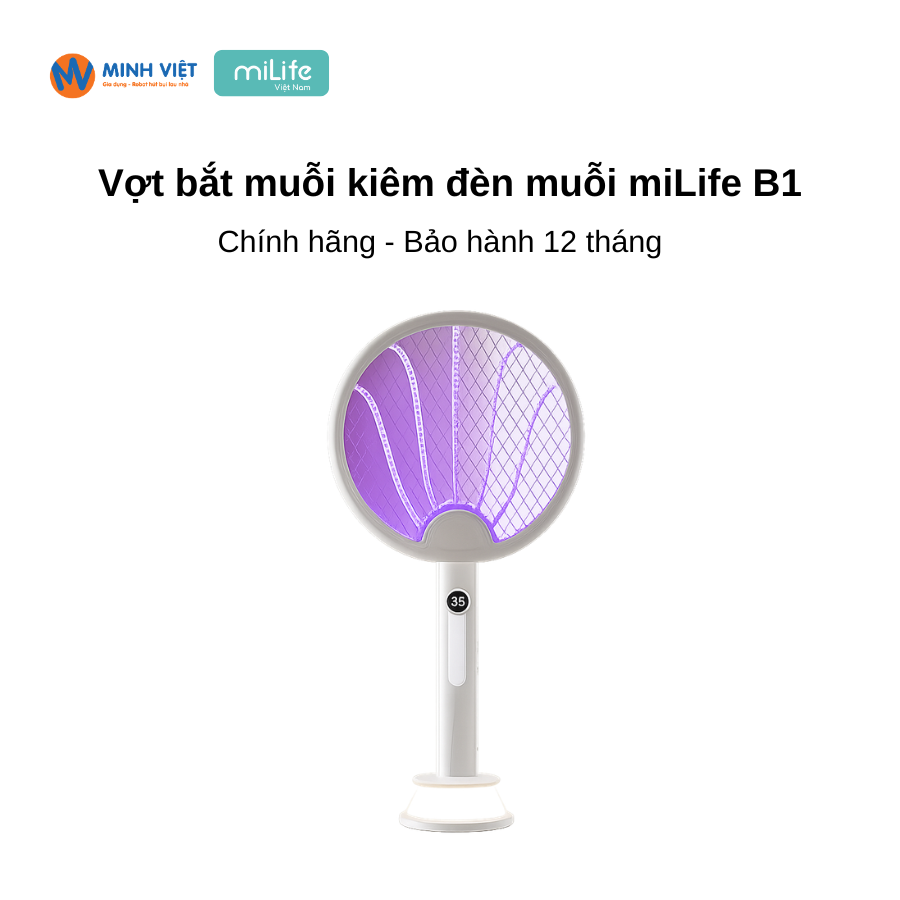 Vợt bắt muỗi kiêm đèn muỗi miLife B1 - Chính hãng