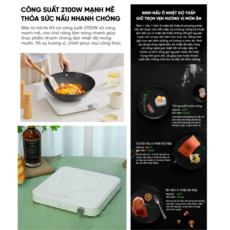 Bếp từ đơn miLife N3 vuông 10 mức nhiệt – Chính hãng - Ảnh 4