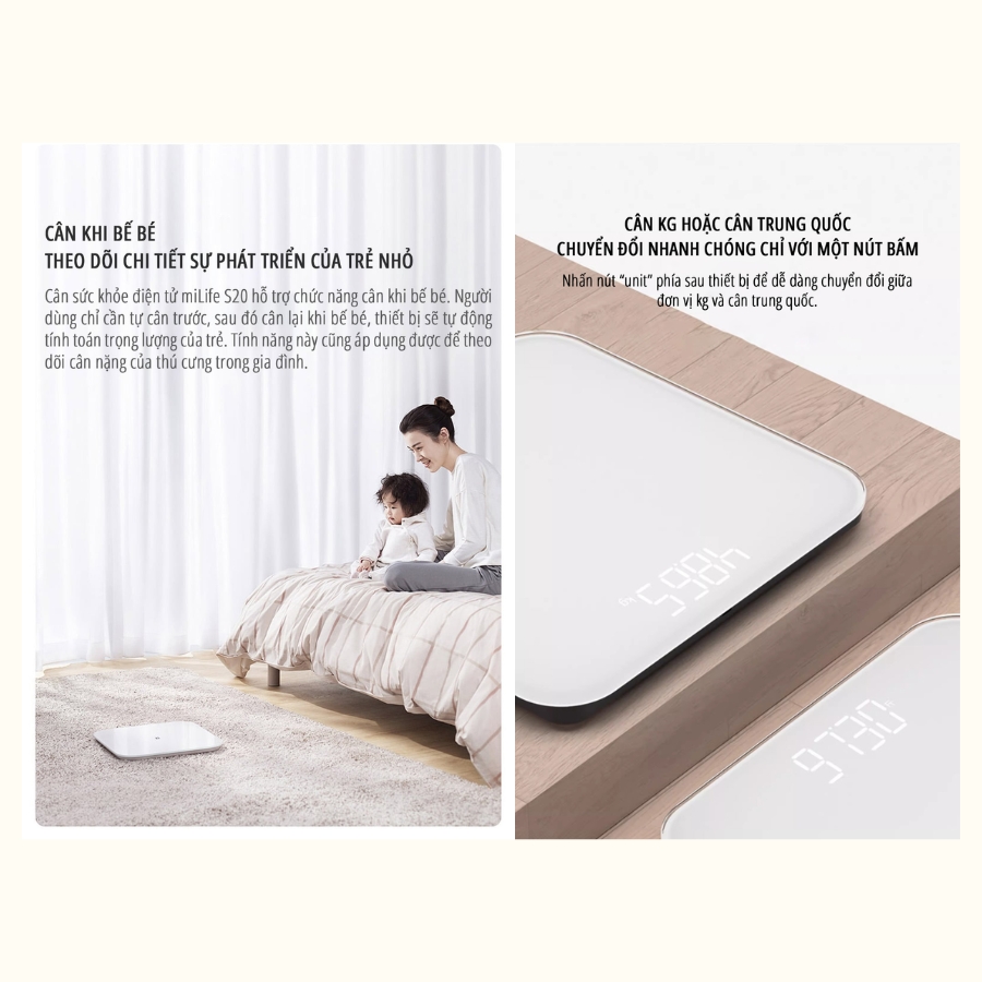 Cân điện tử sức khỏe miLife S20 – Chính hãng - Ảnh 7