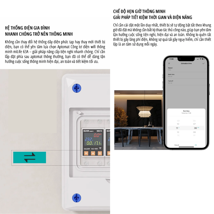 Công tơ điện thông minh wifi miLife 63A – Chính hãng - Ảnh 5