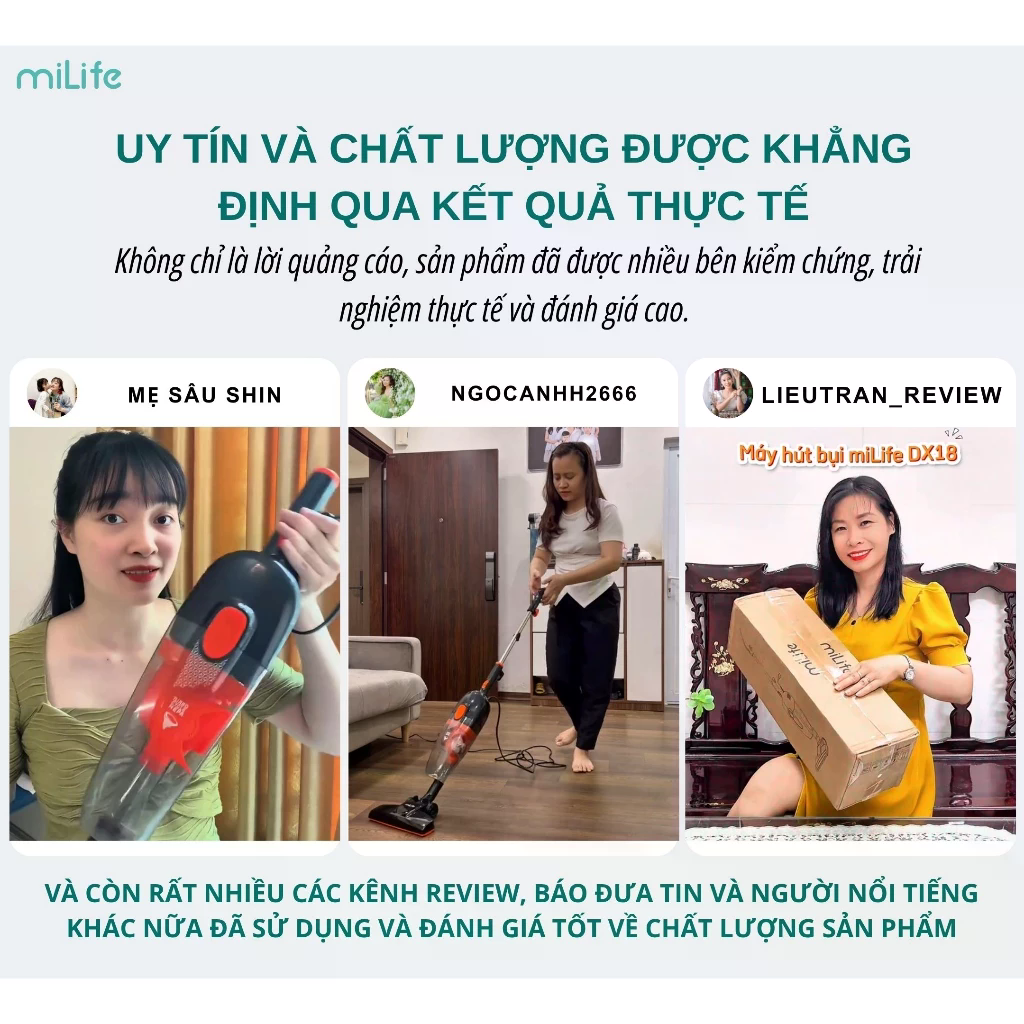 Máy hút bụi cầm tay miLife DX18 - Chính hãng - Ảnh 2