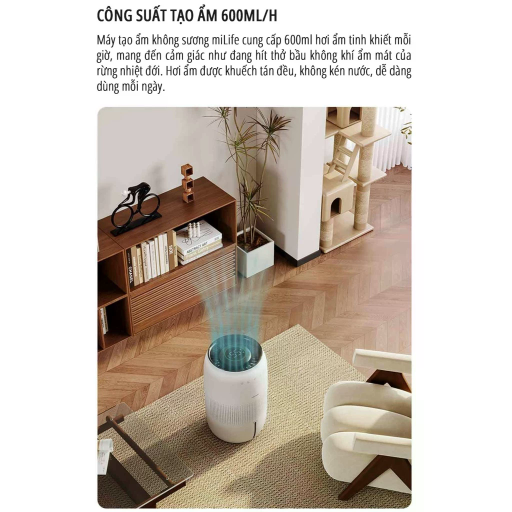 Máy tạo độ ẩm không sương miLife H5P - Hàng Chính Hãng - Ảnh 4