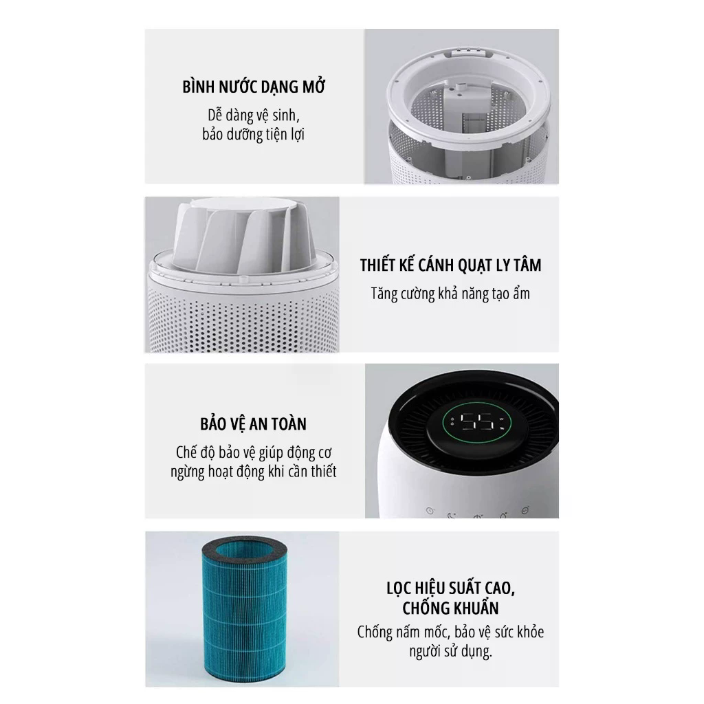 Máy tạo độ ẩm không sương miLife H5P - Hàng Chính Hãng - Ảnh 9