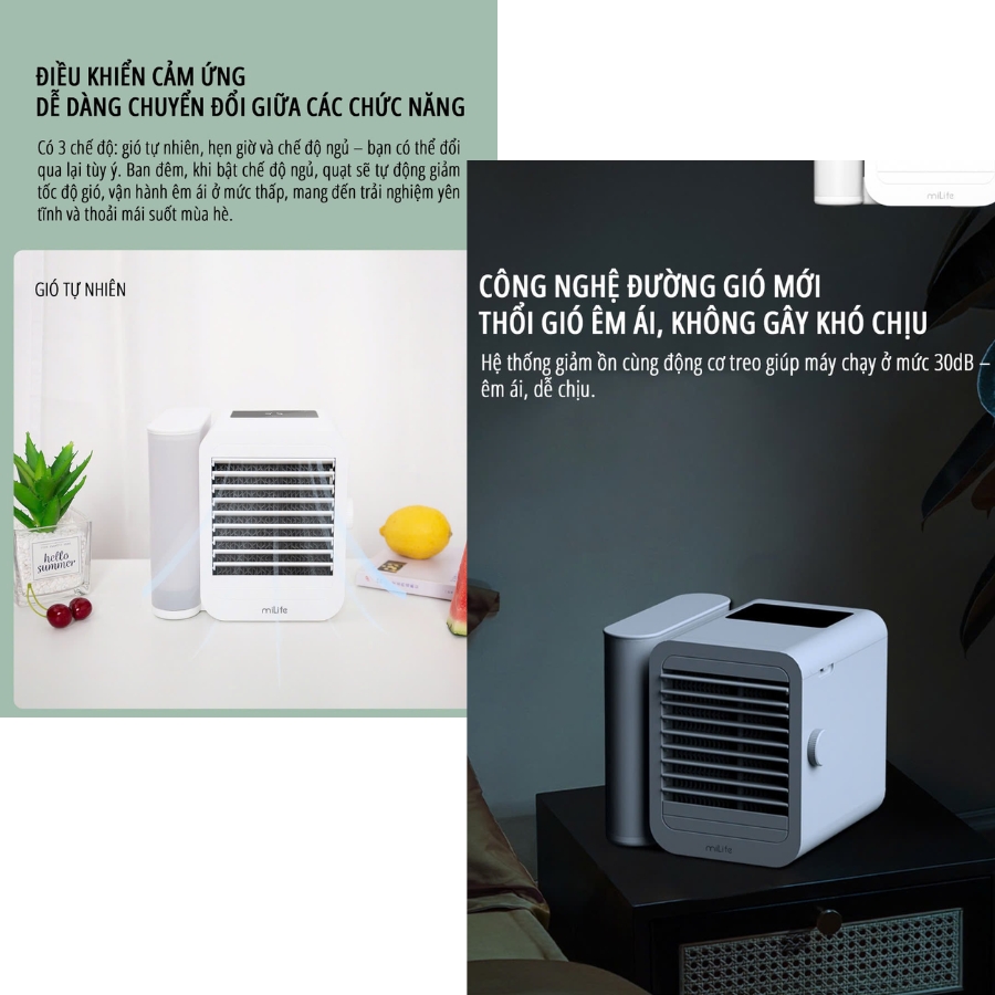 Quạt điều hòa để bàn mini miLife E15 - Chính hãng - Ảnh 7