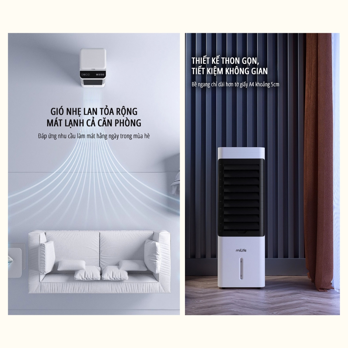 Quạt điều hòa hơi nước miLife Y3C - Chính hãng - Ảnh 9