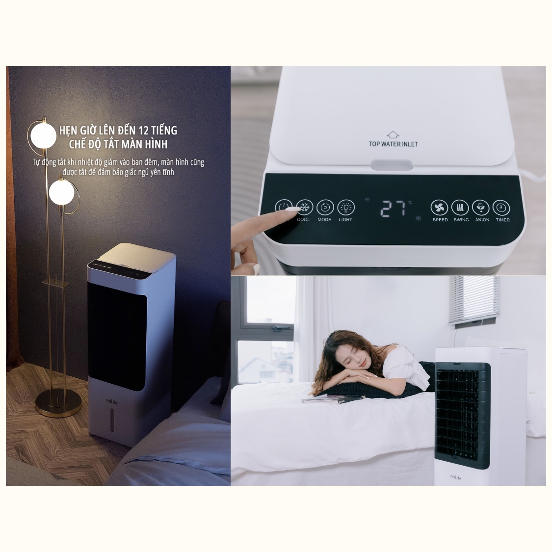 Quạt điều hòa hơi nước miLife Y3C - Chính hãng - Ảnh 5