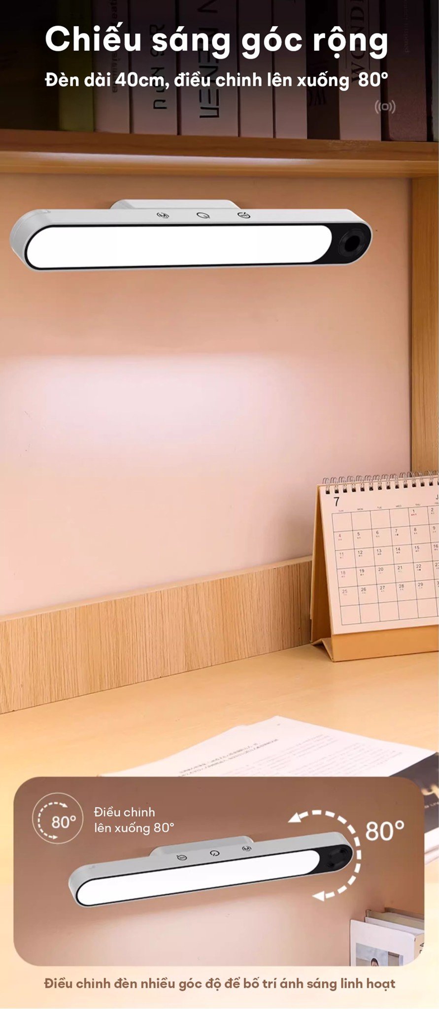 Đèn chống cận gắn bàn thông minh miLife X9 chiếu sáng
