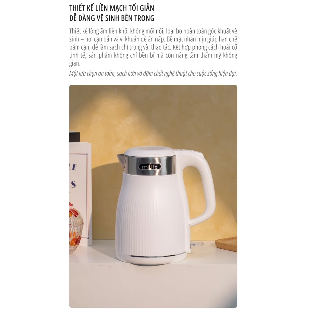 Ấm siêu tốc miLife N5 dung tích