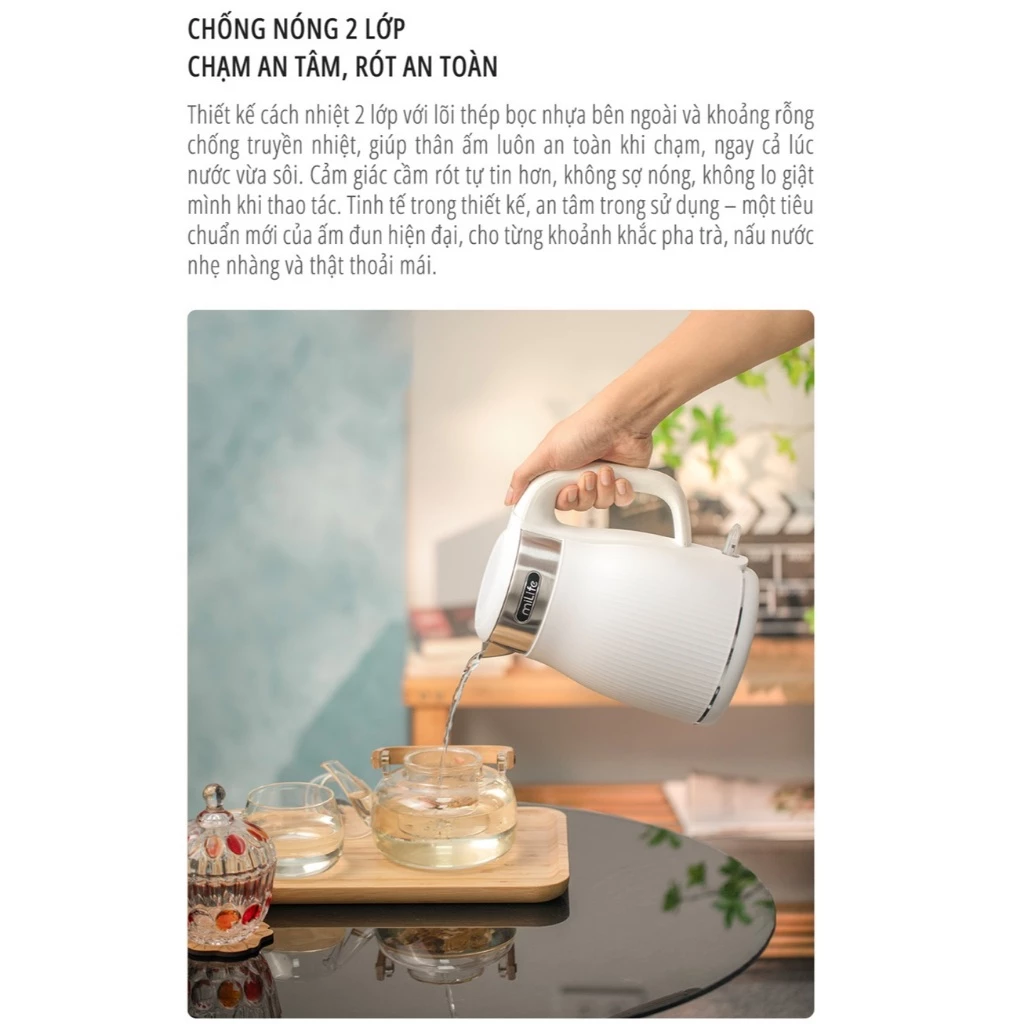 Ấm siêu tốc miLife N5 tiện lợi