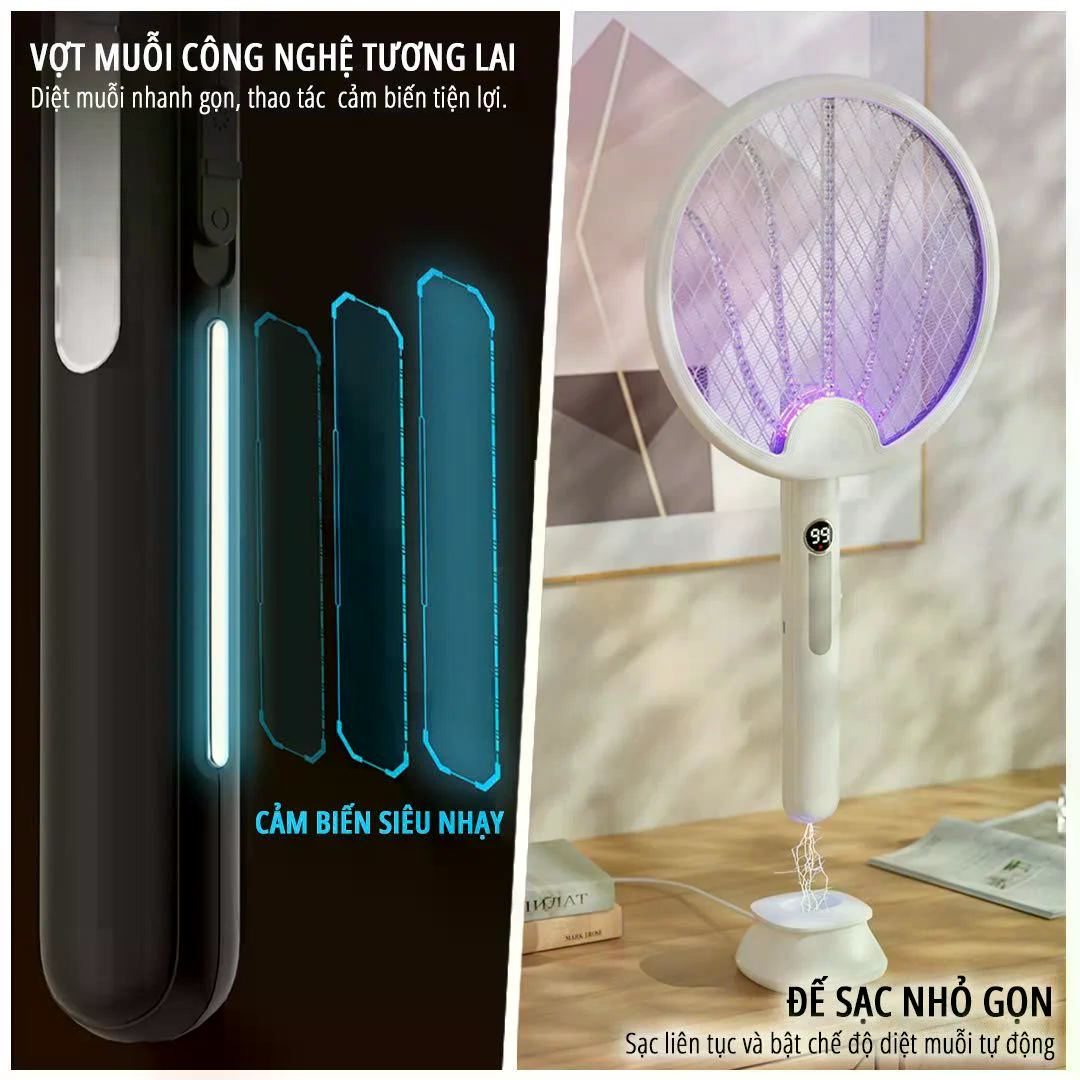Vợt bắt muỗi kiêm đèn muỗi miLife B1 - Chính hãng - Ảnh 3