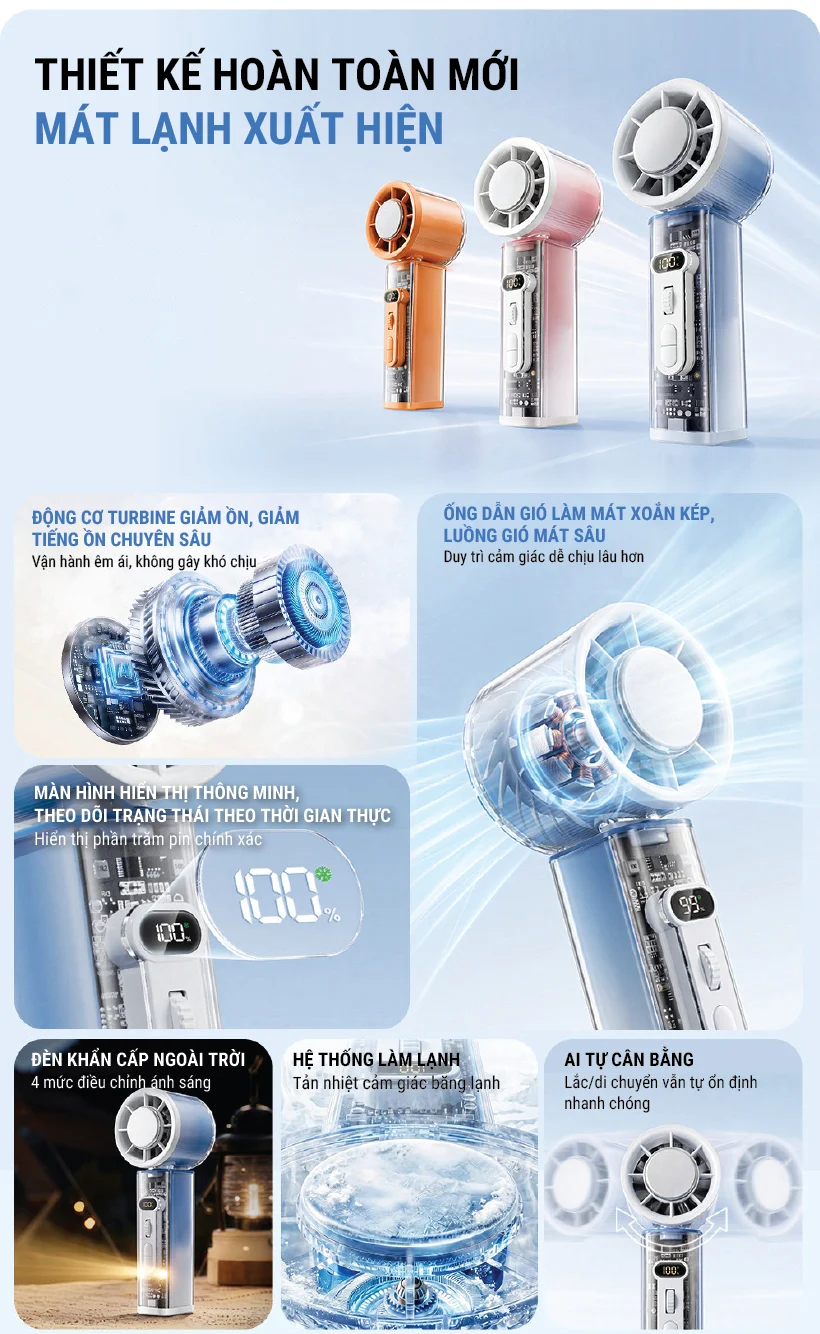 Quạt cầm tay băng lạnh miLife K75