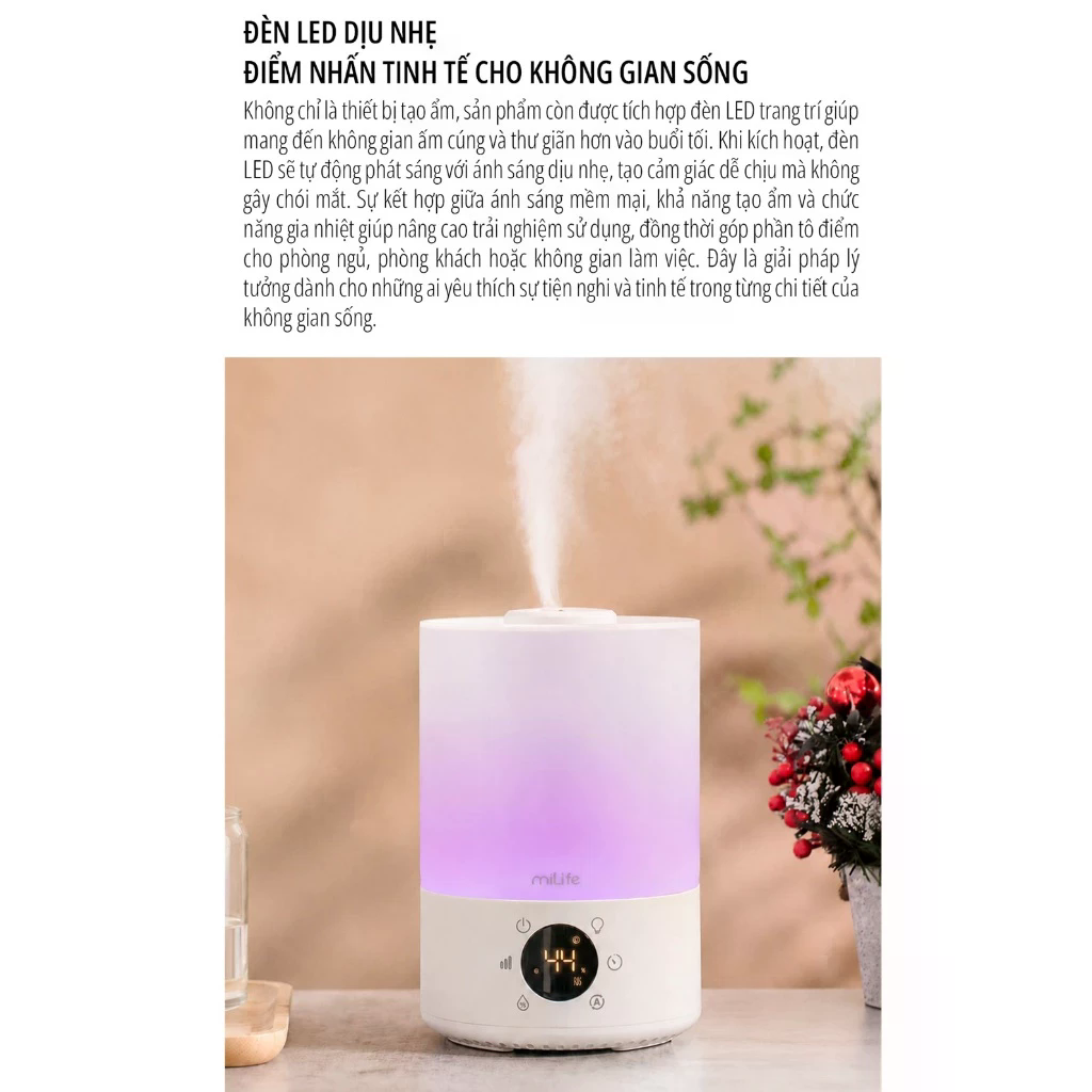 Máy phun sương tạo ẩm miLife H88 - Bảo hành 12 tháng - Ảnh 7